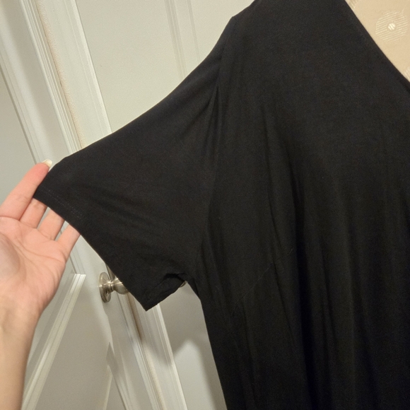 Avenue NWT Black Button-Down Midi Dress - Picture 3 of 8